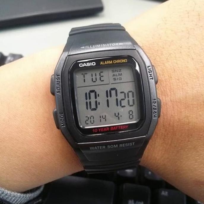 Casio Standard W-96H-1B Jam Tangan Iluminator Pria Original&Bergaransi BS01
