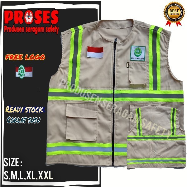 BARU FREE ONGKIR ROMPI SAFETY PROYEK COKLAT SUSU/ROMPI PROYEK /ROMPI PRIA