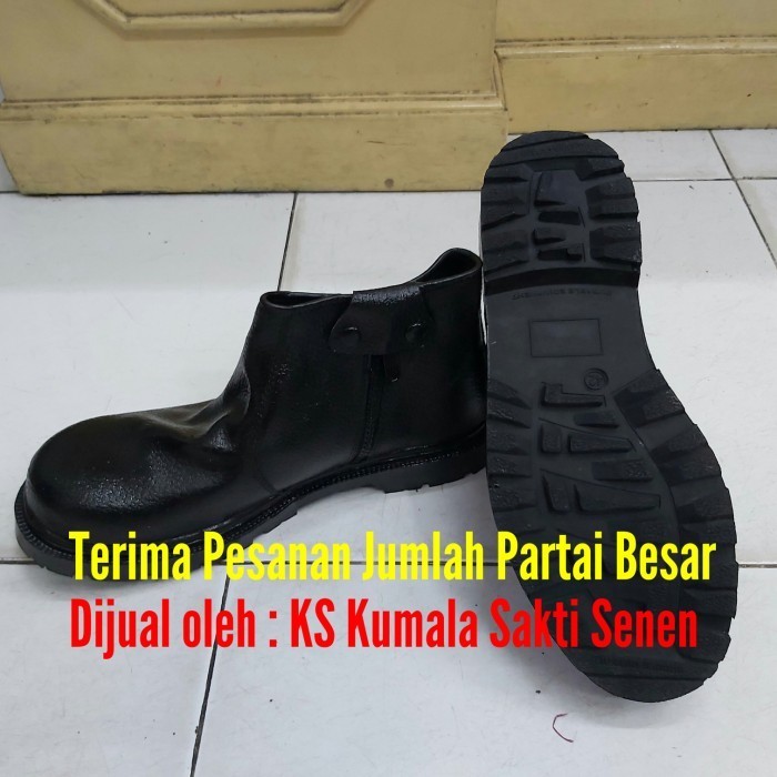 BARU SEPATU PDH SAFETY SLETING KULIT JERUK ROMPI PROYEK SAFETYHELM PROYEK