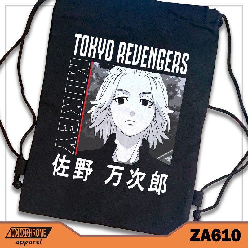 ZA610 Tas Serut String bag Kanvas Premium Anime Jepang Tokyo Revengers Mikey