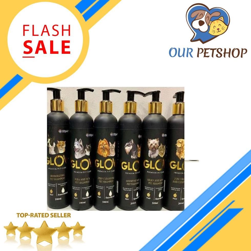 Shampo Glow Premium Pet Care 300Ml/ Shampoo Hewan Anjing Kucing
