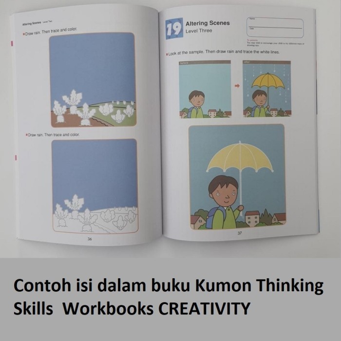 Kumon Thinking Skills Workbooks Logic Creativity Children Books