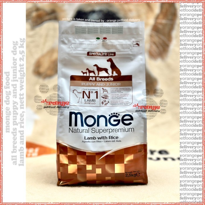 Monge Puppy All Breeds Lamb With Rice 2,5 Kg - Natural Dog Food