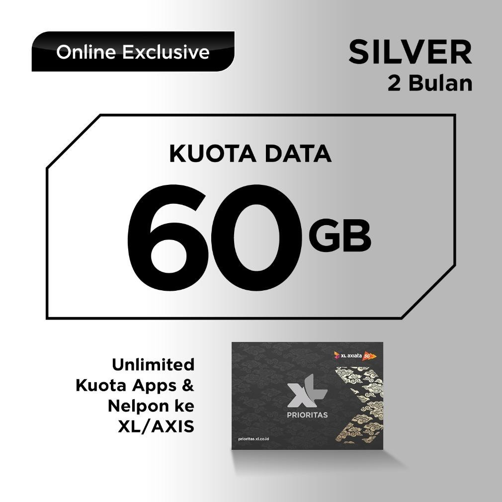 KARTU PERDANA XL PRIORITAS SILVER 30GB/BLN SHOPEE