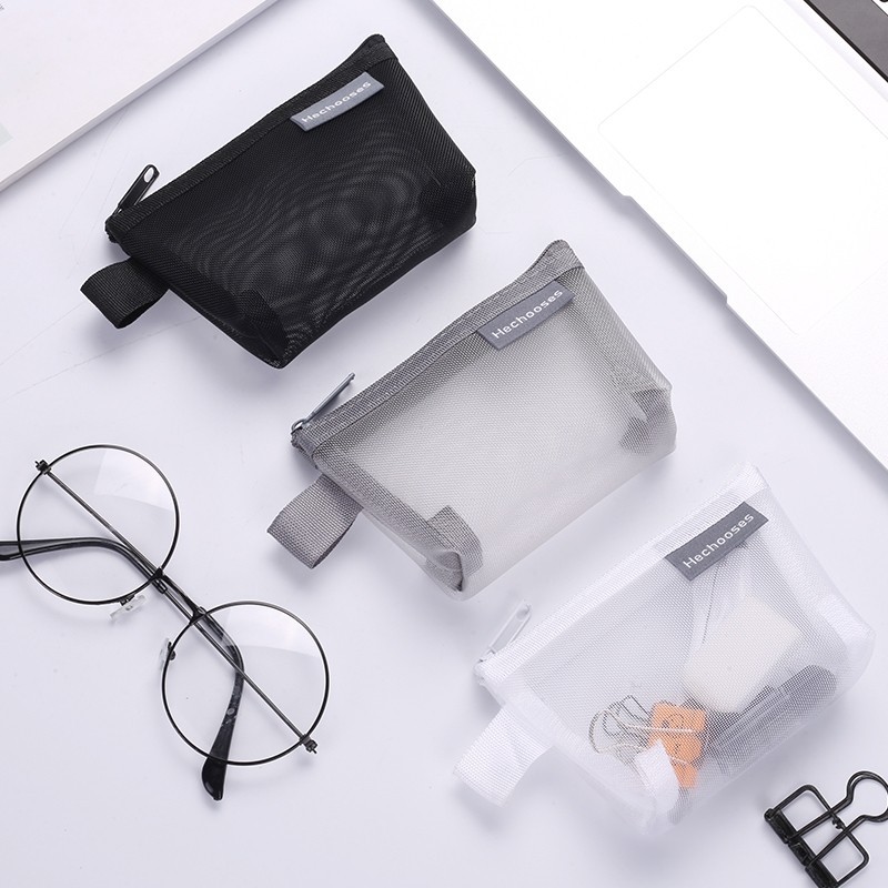 

FREE SHIPPING / READY BALI TAS POUCH MINI JARING POUCH TRANSPARANT ALAT TULIS DOMPET KOSMETIK MAKEUP SIMPLE LUCU AESTHETIC PAKET PENYIMPANAN SAKU PORTABEL LOMPATAN KUNCI TAS KARTU