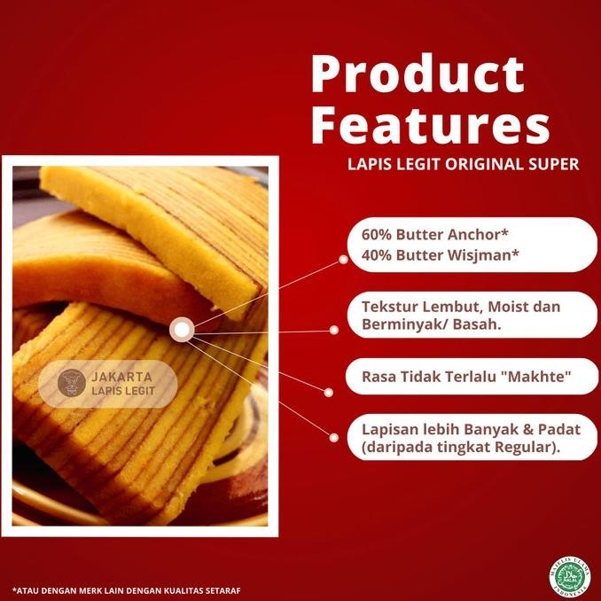 

(KUALITAS SUPER) KUE LAPIS LEGIT 20x10 ORIGINAL WISMAN 100% HALAL BS01