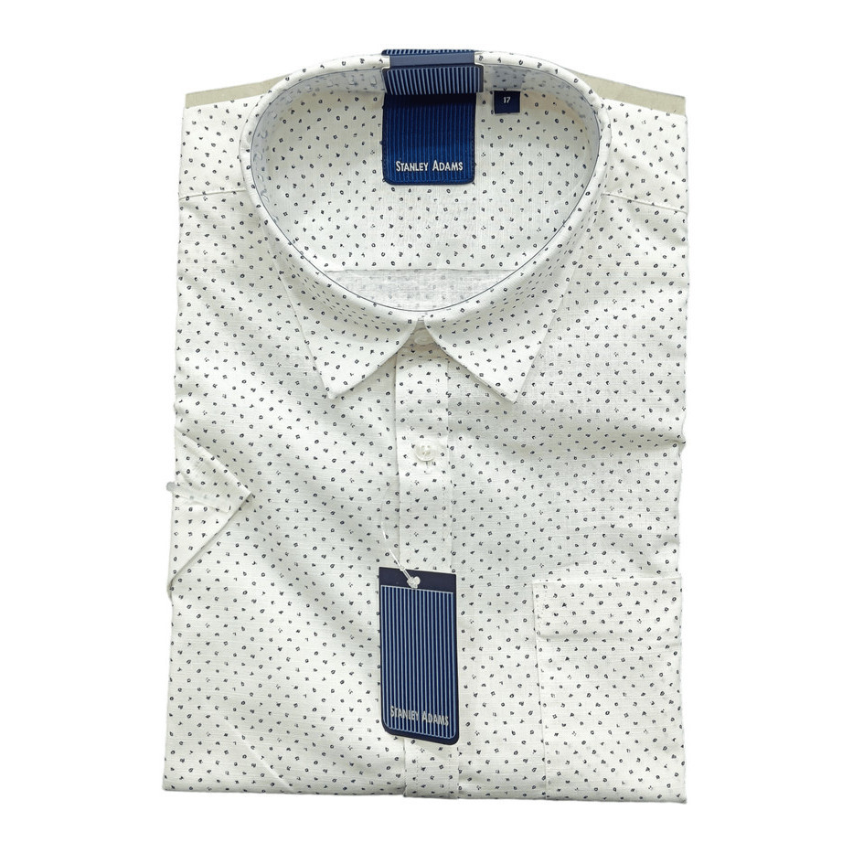 Kemeja Pria Stanley Adam Kerja Kantor Formal Lengan Dek