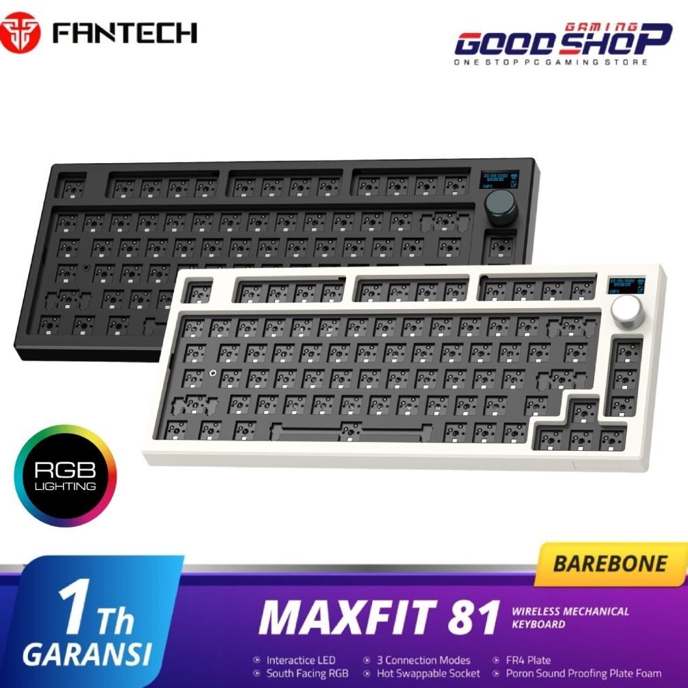 Fantech Maxfit81 Wireless Bluetooth 75% Mechanical Keyboard Barebone