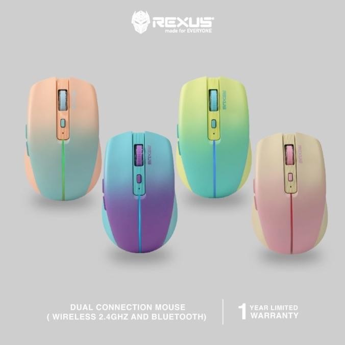 Rexus Qb200 / Qb-200 Wireless Bluetooth Mouse Rechargable