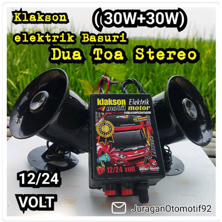 Klakson Telolet Basuri Elektrik Motor Mobil 12/24 Volt