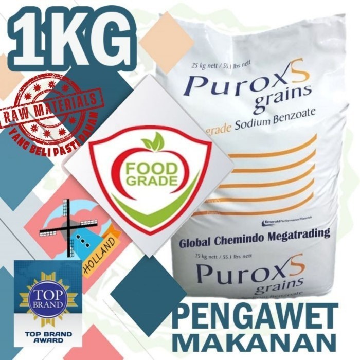 

Terlaris Sodium Benzoate 1kg Natrium Benzoat Food Grade Pengawet Makanan SALE