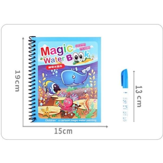 

New Promo Mainan Edukasi Buku Magic Water Drawing Book Painting Mewarnai Air
