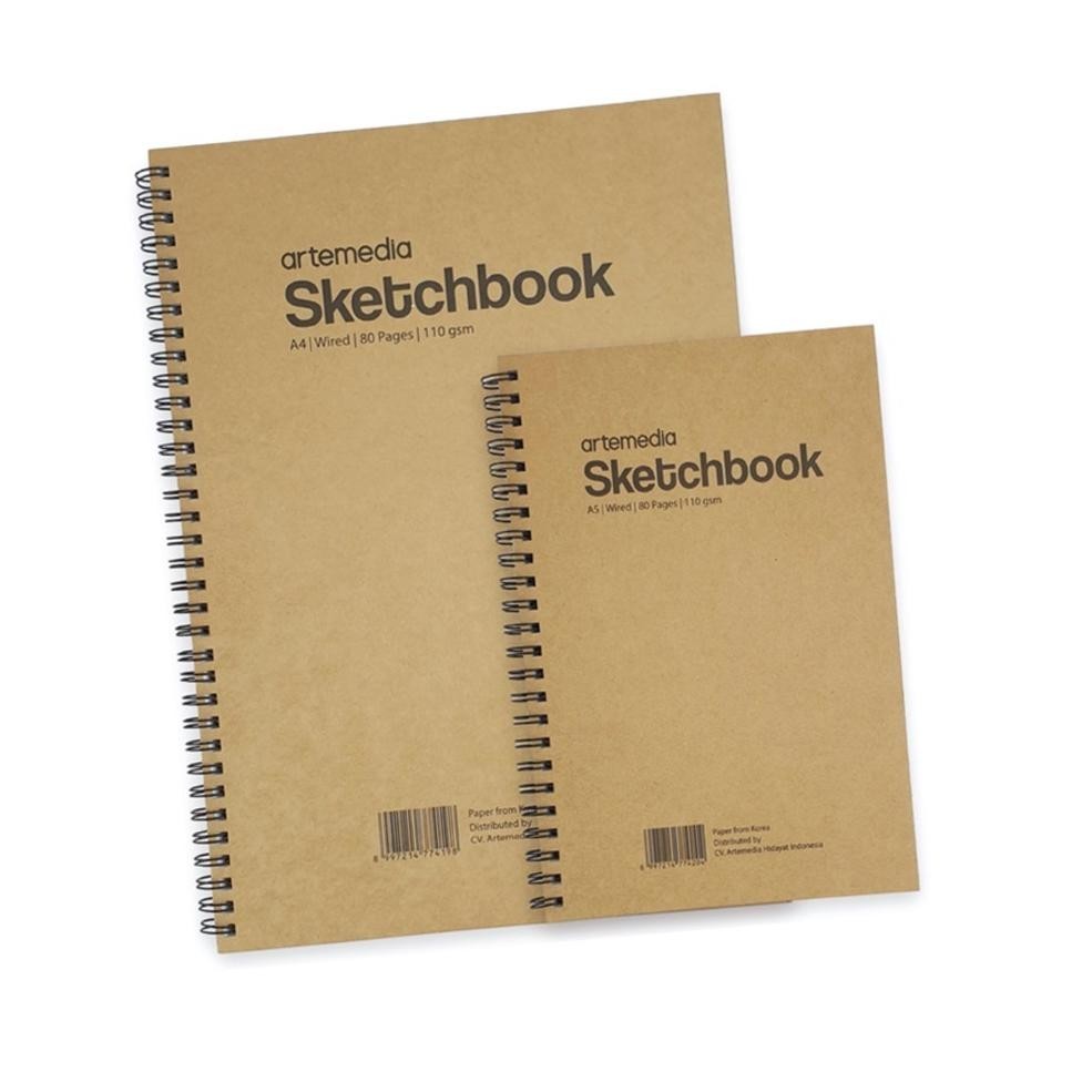 

ARTEMEDIA SKETCHBOOK A4 80 HALAMAN 110 GSM BUKU SKETSA GAMBAR PENSIL CHARCOAL ARANG COD