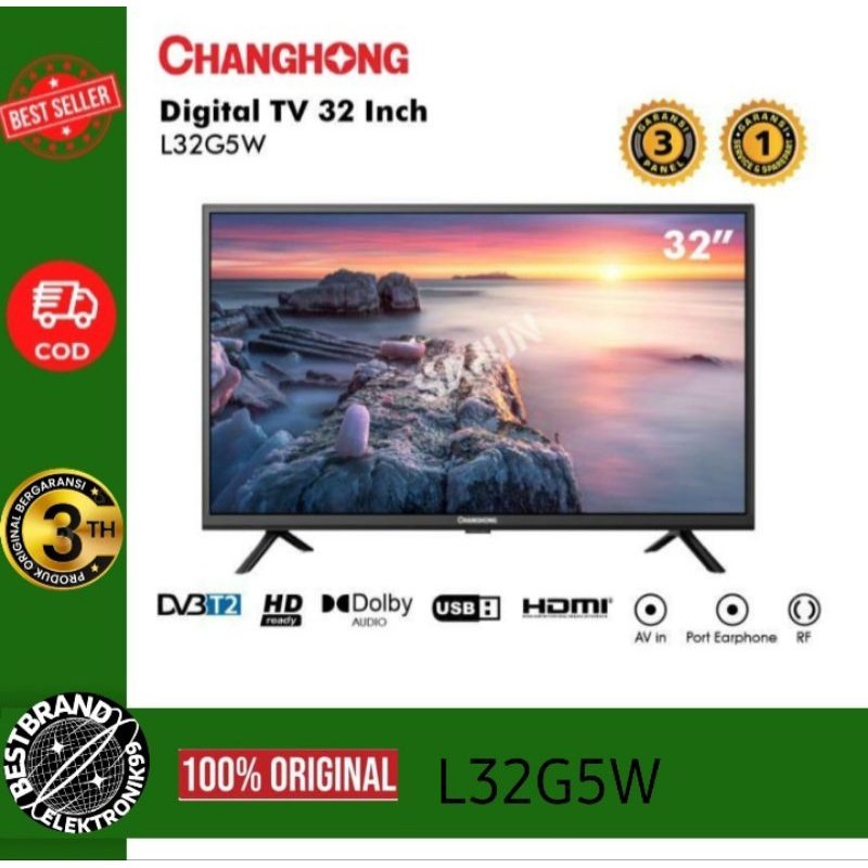 CHANGHONG L32G5W LED 32INCH DIGITAL TV USB MOVIE L-32G5W