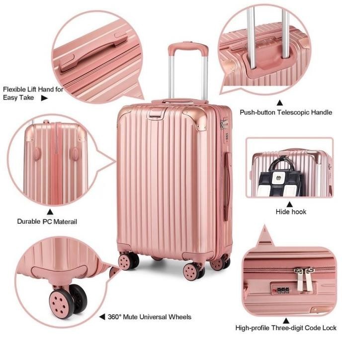 MEXICAN A973 KOPER 2 IN 1 KOPER 24 INCH 22 INCH KABIN BAGASI TAS KOPER NINASTORE37