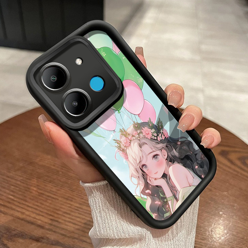 Casing Hp Infinix Smart 7 Tecno Spark Go 2023 Tecno Pop 7 Pro Case terbaru estetik lucu HP lensa Sof