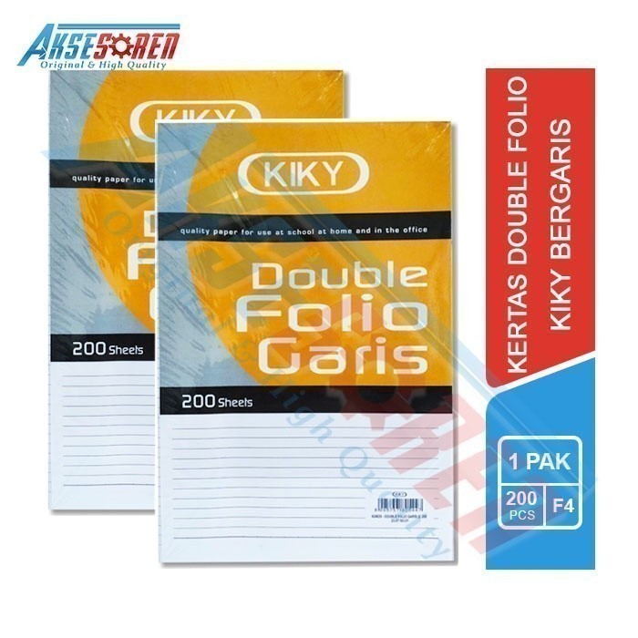 

Kertas Double Folio Bergaris Kiky 1 Pack 200 Sheets / Polio Kiki 1 Pak PROMO