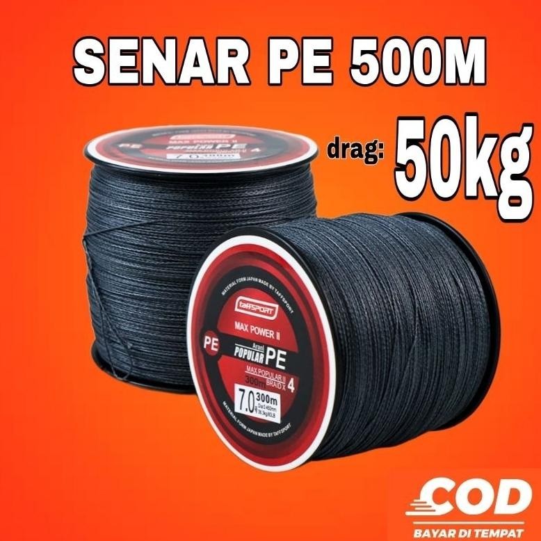 Senar Pe Panjang 500 Meter  Senar Pancing Anti Kriting Senar Kecil Kuat 50 Kg Senar Galatama Lele Te