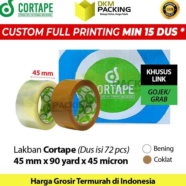

Banyak Diskon!!! Lakban 45Mm X 90Yard Cortape Plakban Isolasi Opp Tape Termurah Ojol / Dus