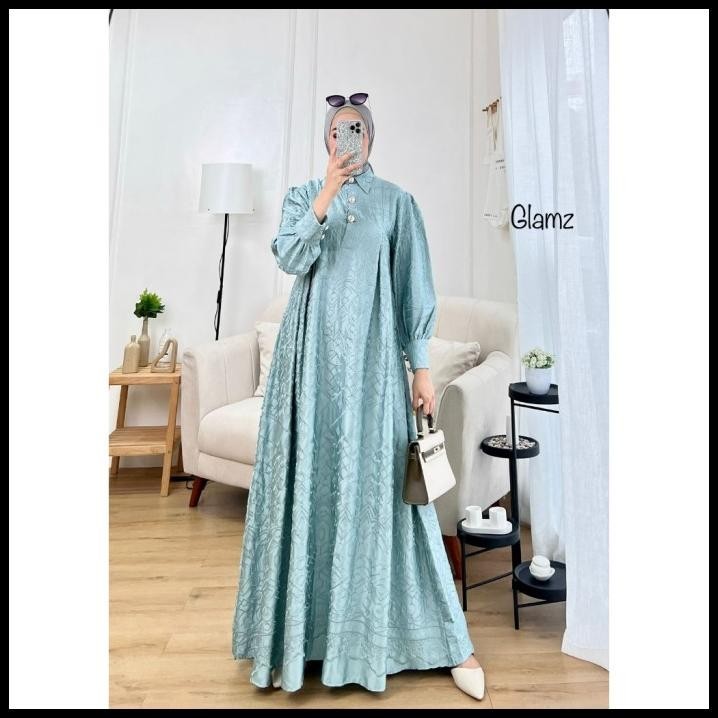 (PROMO) Zahira1808 Zaylin 17 Bahan Gamis Armani Silk Bordir Gamis Muslim Syari Silahkan diorder