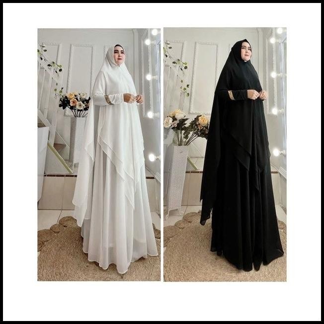 (MURAH) LCY204- GAMIS SET SYARI DIJAH ORI PREMIUM EDISI HAJI & UMROH BY BEAUTY Silahkan diorder