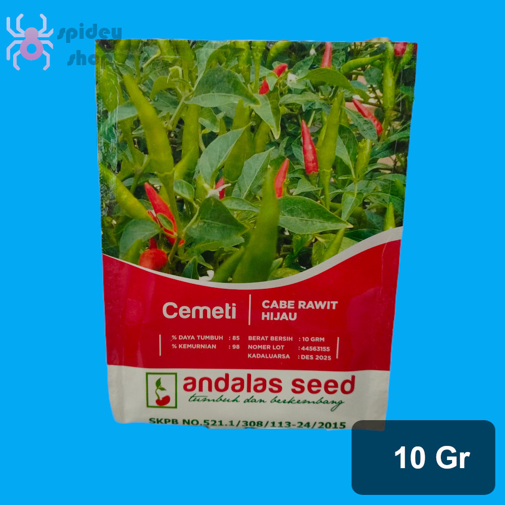 Cemeti 10 Gram Benih Cabe Rawit Tegak Hijau