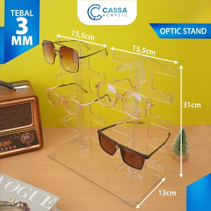 RAK DISPLAY KACAMATA AKRILIK / DISPLAY PAJANGAN KACAMATA