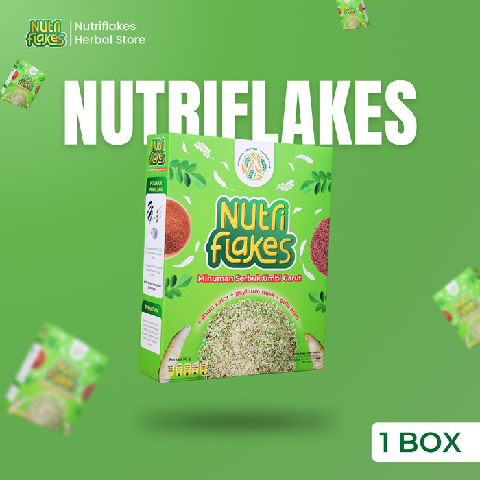 

Nutriflakes Sereal Umbi Garut Solusi Asam Lambung 1 Box