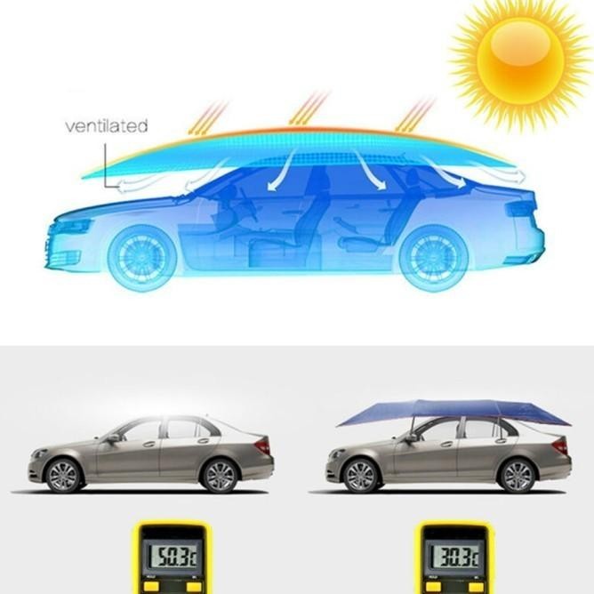 Ms001 Pelindung Matahari Mobil Payung Mobil Kain Tenda Penutup Sinar
