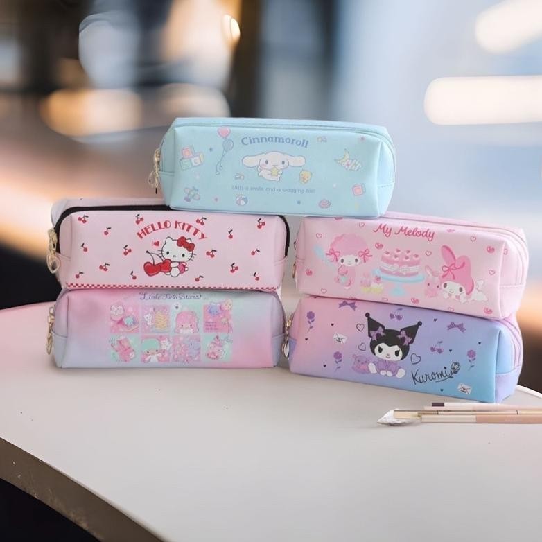 

TEMPAT PENSIL 2 SEKAT MOTIF KARTUN SANRIO PREMIUM CINAMOROLL MELODY KUROMI LUCU VIRAL