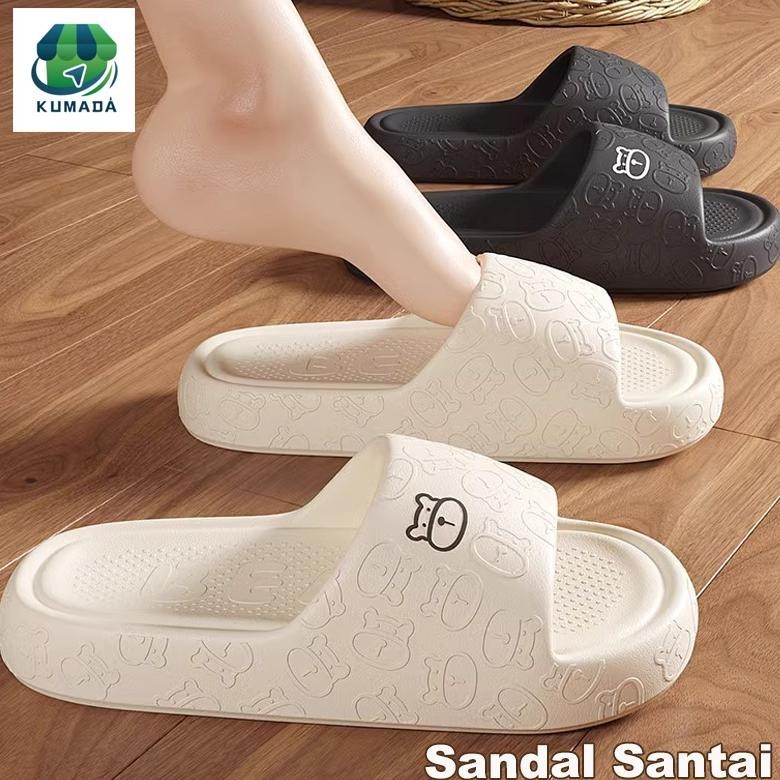 SANDAL PRIA SANDAL WANITA SENDAL PRIA DISTRO FLAT RUMAHAN EMPUK ELASTIS SENDAL NYAMAN DAN EMPUK VIRA