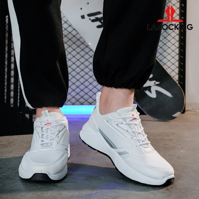 LAROCKING - RAPTOR PUTIH POLOS | SEPATU SNEAKERS RUNNING GYM SHOES COD