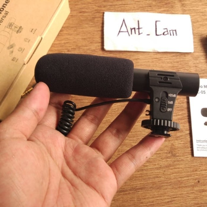 Mic Shot Gun External Vlog Youtube Kamera Canon Nikon Sony Fujifilm