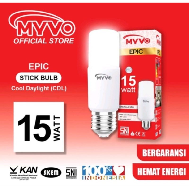 MYVO EPIC Lampu LED 15w  / 12w / 7w / 3w / Lampu LED Myvo / Bohlam LED MYVO