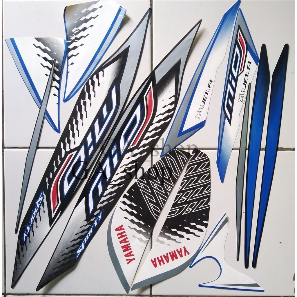 stiker striping yamaha mio j 2013 2014 hitam biru