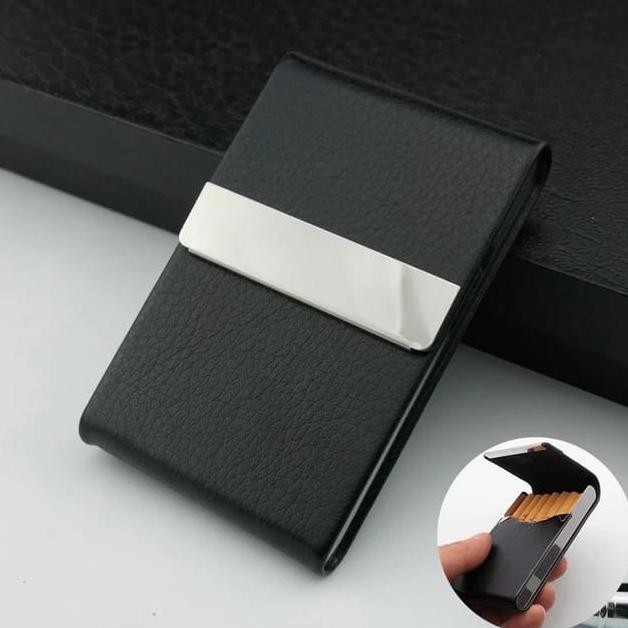 

Elegant Name Card Case Magnetic Flip Kotak Kartu Nama Kulit Holder LSA