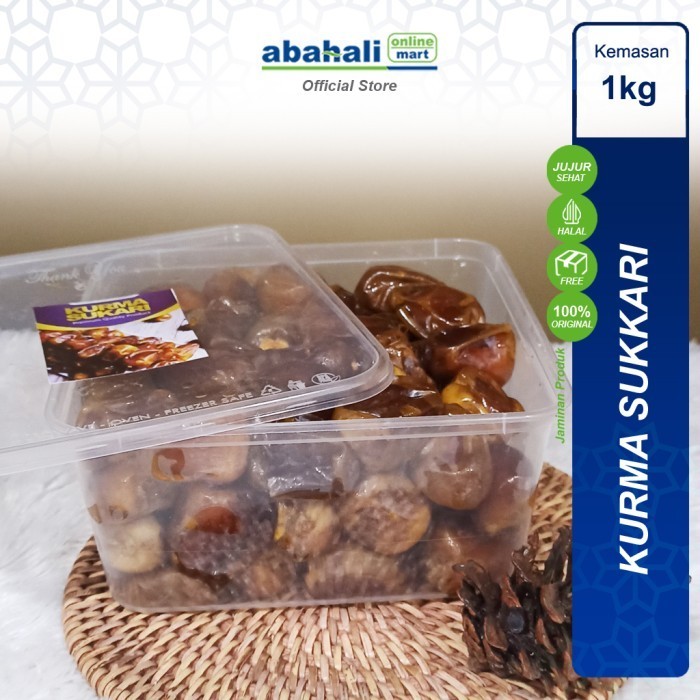 

HOT PROMO ASLI Kurma Raja Sukari Sukkari 1kg Penambah Stamina Manis Madu Ruthob