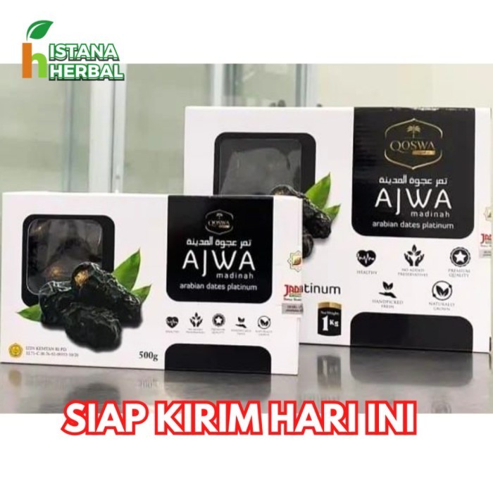 

DISKON KURMA AJWA Premium Kemasan 500 gram Korma Ajwa Kering 1kg Original