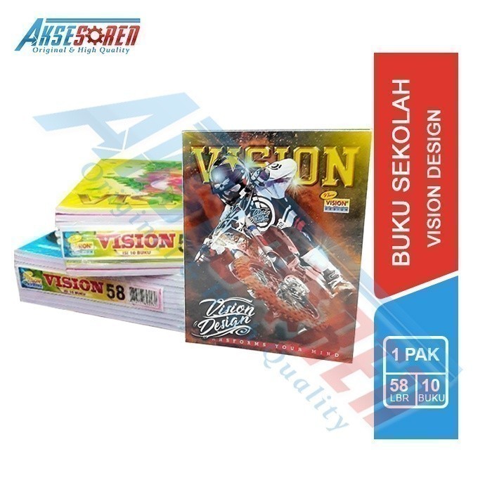 

Buku Tulis Sekolah Vision [58 Lembar/1 Pack] / 1 Pak Setara Sidu PROMO