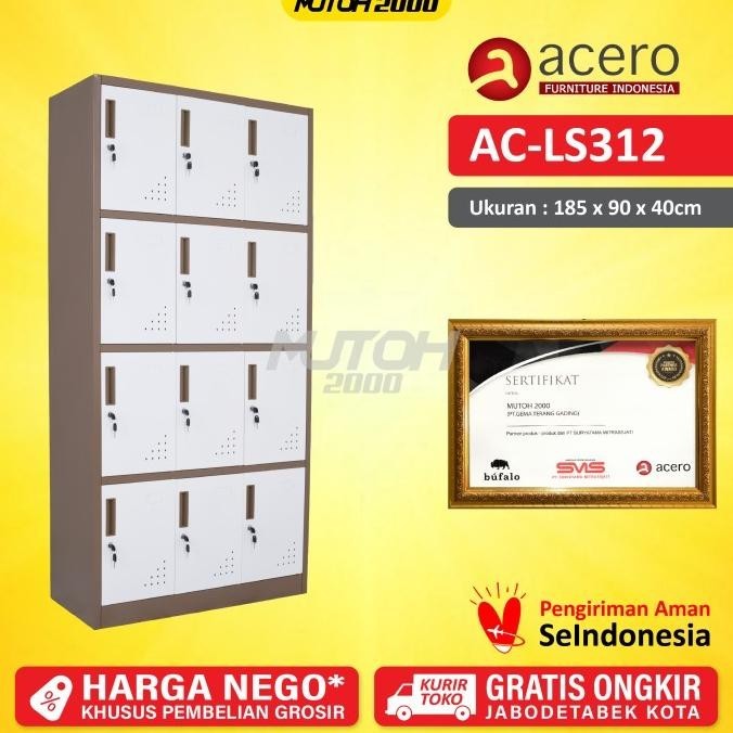 

New Acero Ac-Ls312 Locker Besi 12 Pintu Loker Besi 12 Pintu Terbaik
