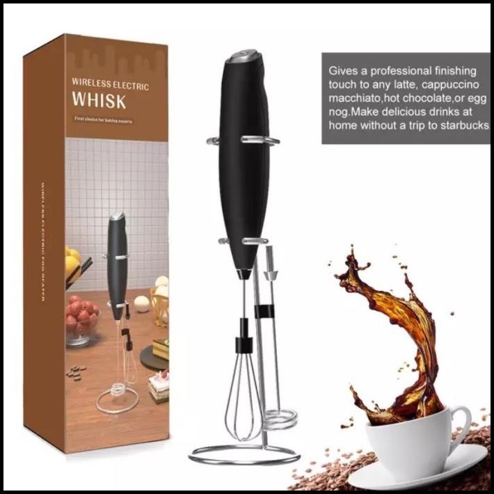 

Alat Pengocok Telur/Kopi/Susu/Jus/Krimer Elektrik Mini Stainless Steel