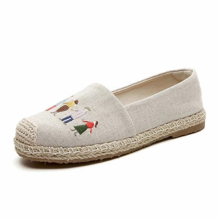 Sepatu Korea Espadrilles Wanita Import Slip On Flat Kanvas//Murah