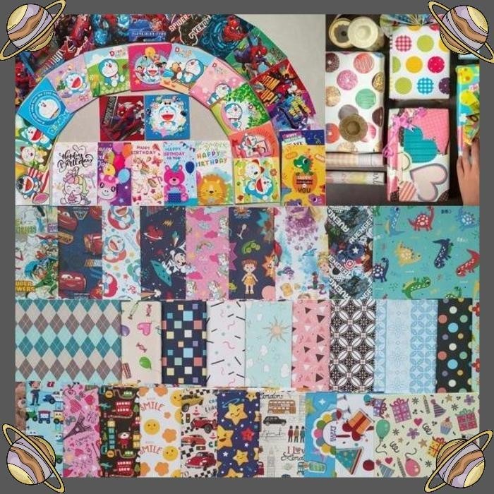 

[ctm] kertas kado karakter tambahan packing kertas kado / pembungkus kado