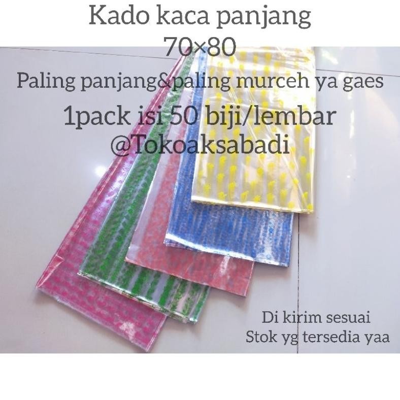 

Or42 Plastik Kado Kaca Bening MOTIF ukuran 70x80 cm isi 50 pcs / Kertas Kado Kaca/plastik parcel/kado lamaran/KADO KACA JUMBO Premium