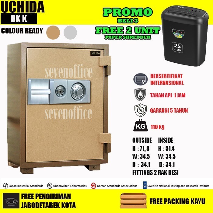 Ready brankas uchida besar tempat penyimpanan dokumen uang tahan api