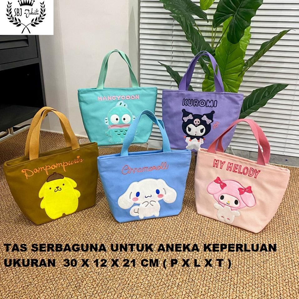 

gha-68 Tas tote kecil tote bag anak sanrio serbaguna Tas bekal tas botol anak Sale