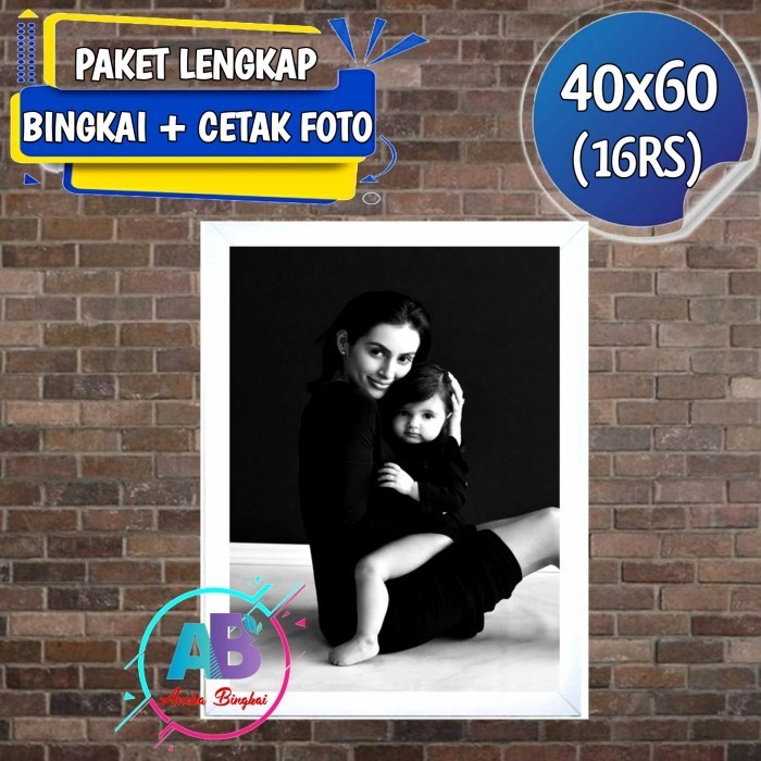 Paket Bingkai Foto 40X60 + Cetak Foto 40X60 Cm 16Rs