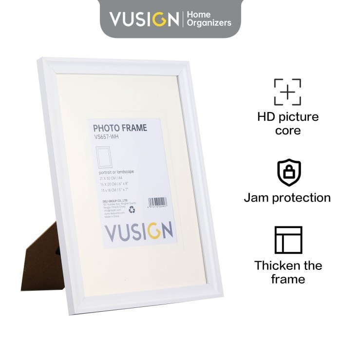 Grosir Vusign Photo Frame / Bingkai Foto Pigura 4R 5R 6R 8R Putih Ujun