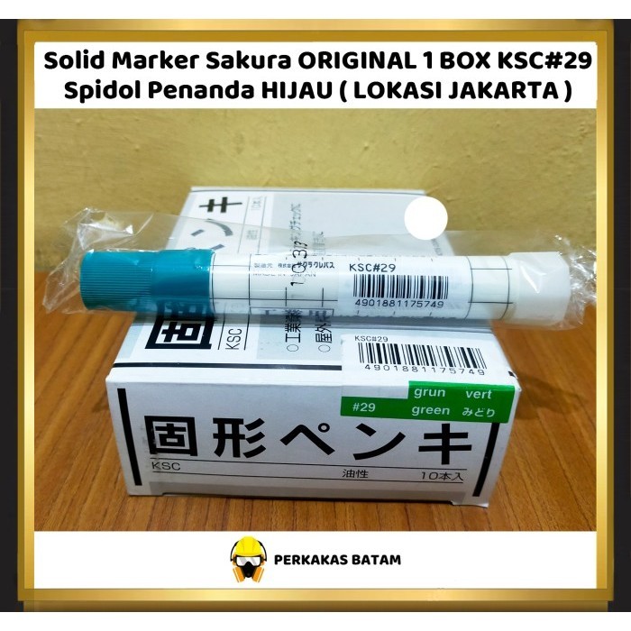 

Solid Marker Sakura Hijau Green 1 Box Ksc29 Spidol Penanda Besi Steel -Anza Wahda