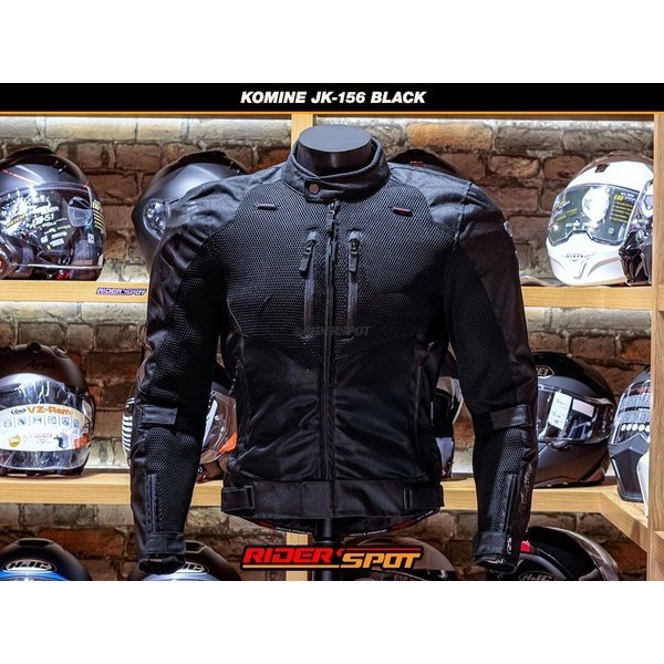 JAKET MOTOR KOMINE JK-156 BLACK PROTECTOR JACKET RIDING ORIGINAL TOURING